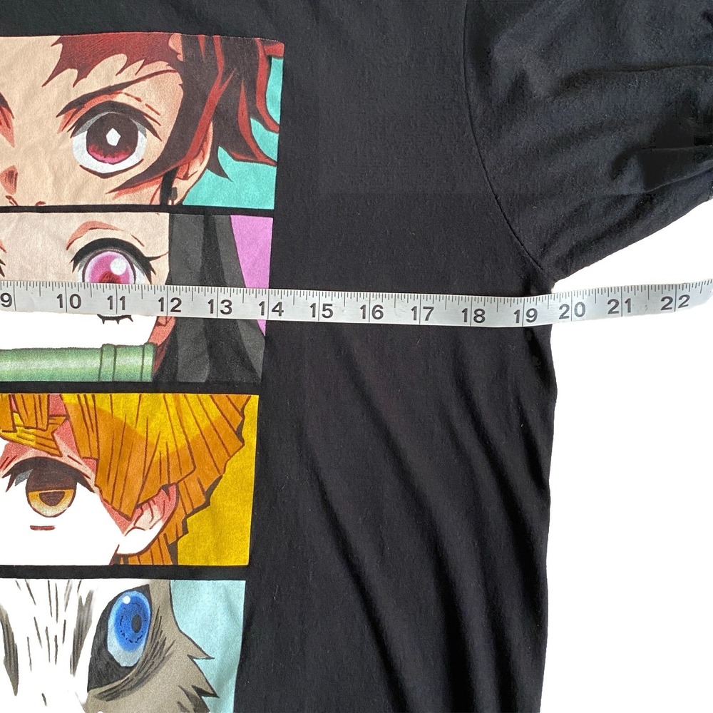Demon Slayer Black Crew Neck T Shirt 100% Cotton Graphic Men's Size Medium - Picture 3 of 5